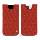 Pochette cuir Apple iPhone 12 Pro Max - Papaye - Couture ( Pantone 180C ) 