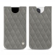 Apple iPhone 12 Pro Max leather pouch - Acier vintage - Couture