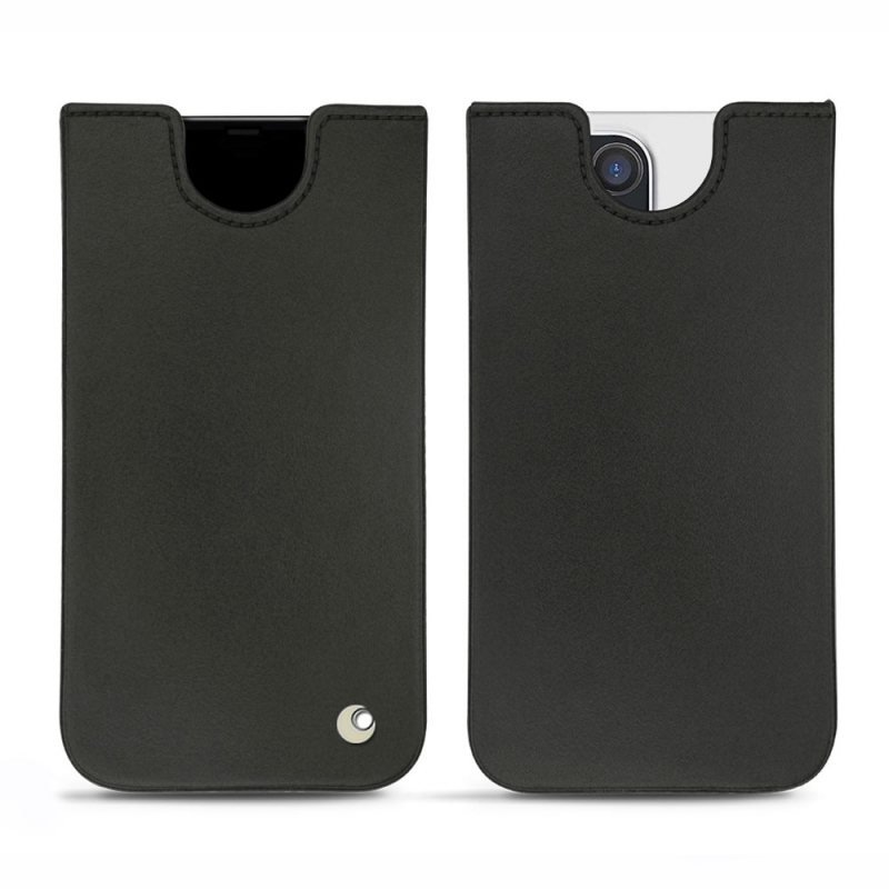 가죽 커버 Apple iPhone 12 Pro - Noir ( Nappa - Black ) 