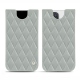 가죽 커버 Apple iPhone 12 Pro - Gris - Couture ( Nappa - Pantone W428C ) 
