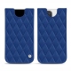 Lederschutzhülle Apple iPhone 12 Pro - Bleu océan - Couture ( Nappa - Pantone 293C ) 