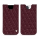 가죽 커버 Apple iPhone 12 Pro - Lie de vin - Couture ( Pantone 5115C ) 
