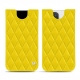 가죽 커버 Apple iPhone 12 Pro - Jaune fluo - Couture