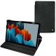 가죽 커버 Samsung Galaxy Tab S7+ - Dark vintage ( Roughtcut - Black#5256 ) 