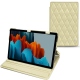 가죽 커버 Samsung Galaxy Tab S7+ - Beige - Couture ( Nappa - Pantone 7502C ) 