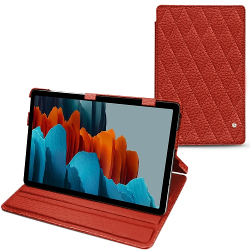  Horizontal Flip Covers for Samsung Galaxy Tab S7 PlusPapaye - Couture ( Pantone #b54317 ) 