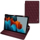 가죽 커버 Samsung Galaxy Tab S7+ - Lie de vin - Couture ( Pantone 5115C ) 