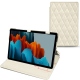 가죽 커버 Samsung Galaxy Tab S7+ - Blanc escumo - Couture
