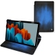 Samsung Galaxy Tab S7+ leather case - Bleu Patine