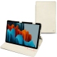 Samsung Galaxy Tab S7 leather case - Blanc escumo