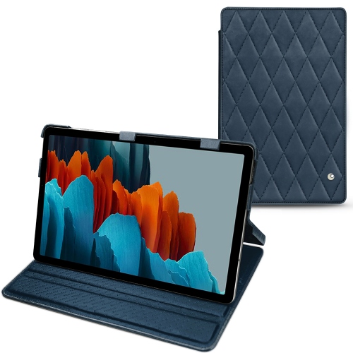 Horizontal Flap Covers for Samsung Galaxy Tab S7Jean vintage - Couture ( Pantone #2f414f  ) 