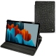 Capa em pele Samsung Galaxy Tab S7 - Autruche nero