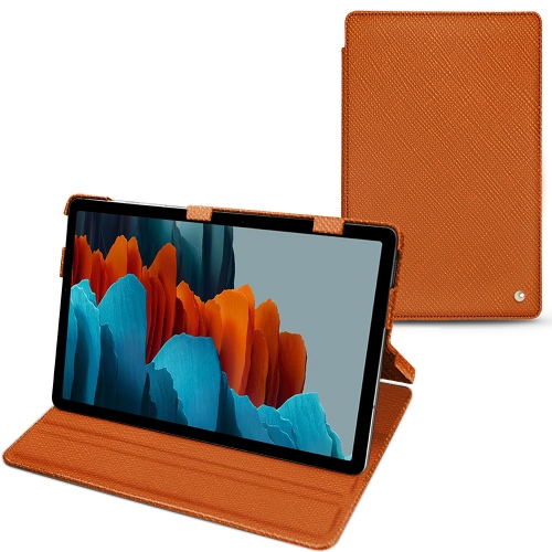 Capas de Aba Horizontal para Samsung Galaxy Tab S7Orange vibrant ( Pantone #e36b39 ) 