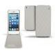 Housse cuir Apple iPhone 5  - Gris - Couture ( Nappa - Pantone W428C ) 