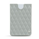 Pochette cuir Microsoft Surface Duo avec bumper - Gris - Couture ( Nappa - Pantone W428C ) 