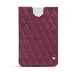 Pochette cuir Microsoft Surface Duo avec bumper - Prune vintage - Couture