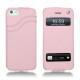 Lederschutzhülle Apple iPhone 5 - Rose ( Nappa - Pantone 2365C ) 