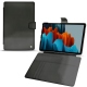 Samsung Galaxy Tab S7+ leather case - Onyx ( Black ) 