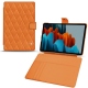 Samsung Galaxy Tab S7+ leather case - Orange - Couture ( Nappa - Pantone 1495U ) 