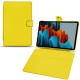 Samsung Galaxy Tab S7+ leather case - Jaune fluo