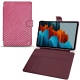Samsung Galaxy Tab S7+ leather case - Serpent ciclamino