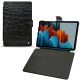 Custodia in pelle Samsung Galaxy Tab S7+ - Crocodile nero