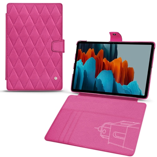 Capas de carteira em pele para Samsung Galaxy Tab S7 PlusRose BB - Couture ( Pantone #DB599F )