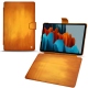 Samsung Galaxy Tab S7+ leather case - Orange Patine