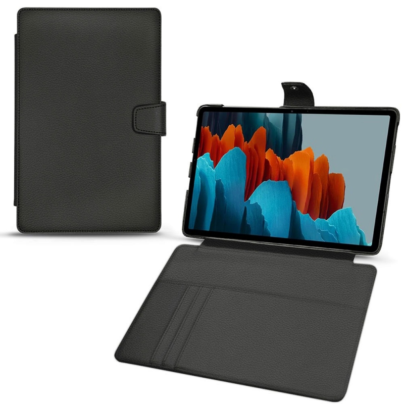 Samsung Galaxy Tab S7+ leather case - Noir PU