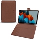 Samsung Galaxy Tab S7+ leather case - Marron délicat