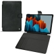 Housse cuir Samsung Galaxy Tab S7 - Dark vintage ( Roughtcut - Black#5256 ) 