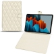 Housse cuir Samsung Galaxy Tab S7 - Blanc - Couture ( Bologna - White ) 