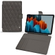Samsung Galaxy Tab S7 leather case - Anthracite - Couture ( Pantone 424C ) 