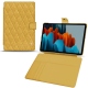 Housse cuir Samsung Galaxy Tab S7 - Mimosa - Couture ( Pantone 141C ) 