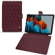 レザーケース Samsung Galaxy Tab S7 - Lie de vin - Couture ( Pantone 5115C ) 