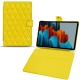 レザーケース Samsung Galaxy Tab S7 - Jaune fluo - Couture