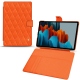 Samsung Galaxy Tab S7 leather case - Orange fluo - Couture