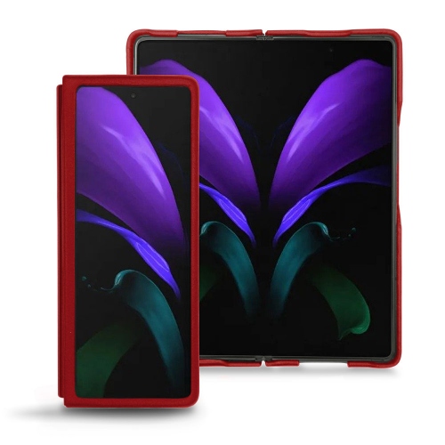 Conchas de cuero para Samsung Galaxy Z Fold2Rouge ( Nappa - Pantone #d50032 ) 