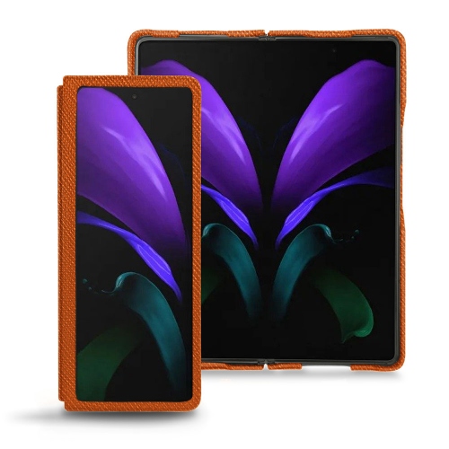 가죽 커버 Samsung Galaxy Z Fold2Orange vibrant ( Pantone #e36b39 ) 