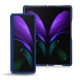 Samsung Galaxy Z Fold2 leather cover - Bleu océan - Couture ( Nappa - Pantone 293C ) 