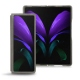 Samsung Galaxy Z Fold2 leather cover - Acier vintage - Couture