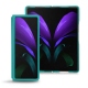 Samsung Galaxy Z Fold2 leather cover - Bleu fluo - Couture