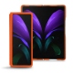 Samsung Galaxy Z Fold2 leather cover - Orange fluo - Couture