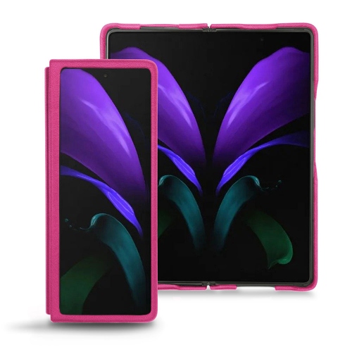 Lederschalen für Samsung Galaxy Z Fold2Rose BB - Couture ( Pantone #DB599F )