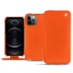 Lederschutzhülle Apple iPhone 12 Pro Max - Orange fluo