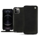 Custodia in pelle Apple iPhone 12 Pro Max - Negre poudro