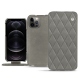 Funda de piel Apple iPhone 12 Pro Max - Acier vintage - Couture