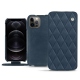 Apple iPhone 12 Pro Max leather case - Jean vintage - Couture