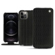 Lederschutzhülle Apple iPhone 12 Pro Max - Abaca nero