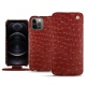 レザーケース Apple iPhone 12 Pro Max - Autruche ciliegia